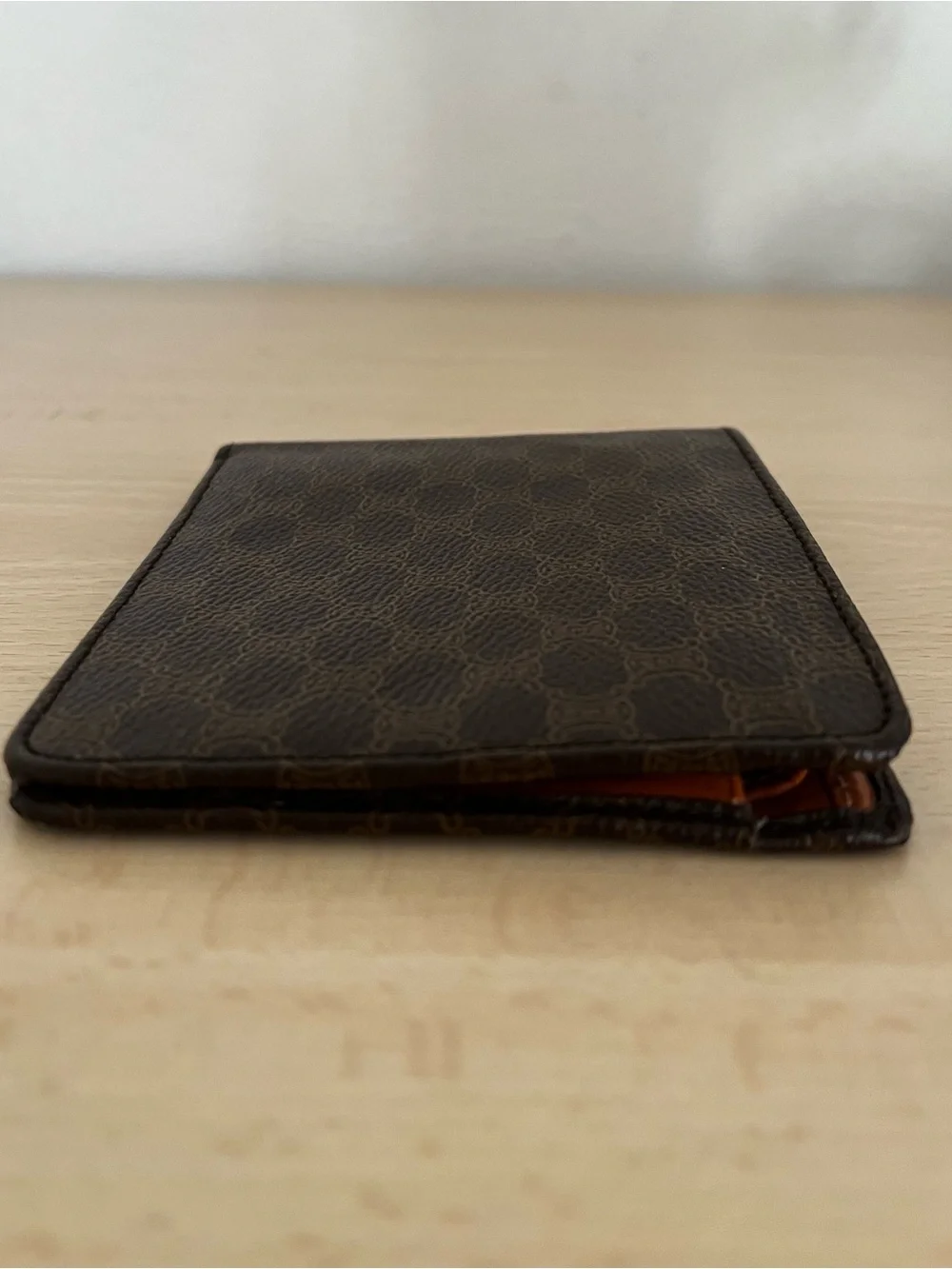 Vintage Celine Macadam Brown Triomphe Bifold Wallet Late 90s Men Vintage Italy